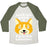 Virgin Teez  Baseball Tee Unisex Tri-Blend Baseball Tee / small / Oatmeal / Moss LOOKING GOOD AND FEELING CORGEOUS UNISEX TRI-BLEND BASEBALL TEE
