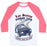 Virgin Teez  Baseball Tee Unisex Classic Baseball Tee / x-small / White/Neon Pink LOS SANTOS RUNNING TEAM UNISEX CLASSIC BASEBALL TEE
