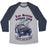 Virgin Teez  Baseball Tee Unisex Tri-Blend Baseball Tee / small / Athletic Gray / Navy LOS SANTOS RUNNING TEAM UNISEX TRI-BLEND BASEBALL TEE