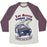Virgin Teez  Baseball Tee Unisex Tri-Blend Baseball Tee / small / Oatmeal / Maroon LOS SANTOS RUNNING TEAM UNISEX TRI-BLEND BASEBALL TEE