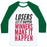 Virgin Teez  Baseball Tee Unisex Classic Baseball Tee / x-small / White/Dark Green LOSERS LET IT HAPPEN WINNERS MAKE IT HAPPEN UNISEX CLASSIC BASEBALL TEE