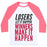 Virgin Teez  Baseball Tee Unisex Classic Baseball Tee / x-small / White/Neon Pink LOSERS LET IT HAPPEN WINNERS MAKE IT HAPPEN UNISEX CLASSIC BASEBALL TEE