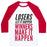 Virgin Teez  Baseball Tee Unisex Classic Baseball Tee / x-small / White/Red LOSERS LET IT HAPPEN WINNERS MAKE IT HAPPEN UNISEX CLASSIC BASEBALL TEE