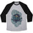 Virgin Teez  Baseball Tee Unisex Tri-Blend Baseball Tee / small / Athletic Gray / Black LOTUS FLOWER UNISEX TRI-BLEND BASEBALL TEE
