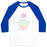 Virgin Teez  Baseball Tee Unisex Classic Baseball Tee / x-small / White/Blue LOTUS UNISEX CLASSIC BASEBALL TEE