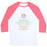 Virgin Teez  Baseball Tee Unisex Classic Baseball Tee / x-small / White/Neon Pink LOTUS UNISEX CLASSIC BASEBALL TEE