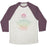 Virgin Teez  Baseball Tee Unisex Tri-Blend Baseball Tee / small / Oatmeal / Maroon LOTUS UNISEX TRI-BLEND BASEBALL TEE