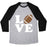 Virgin Teez  Baseball Tee Unisex Tri-Blend Baseball Tee / small / Athletic Gray / Black LOVE FOOTBALL UNISEX TRI-BLEND BASEBALL TEE