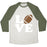 Virgin Teez  Baseball Tee Unisex Tri-Blend Baseball Tee / small / Oatmeal / Moss LOVE FOOTBALL UNISEX TRI-BLEND BASEBALL TEE