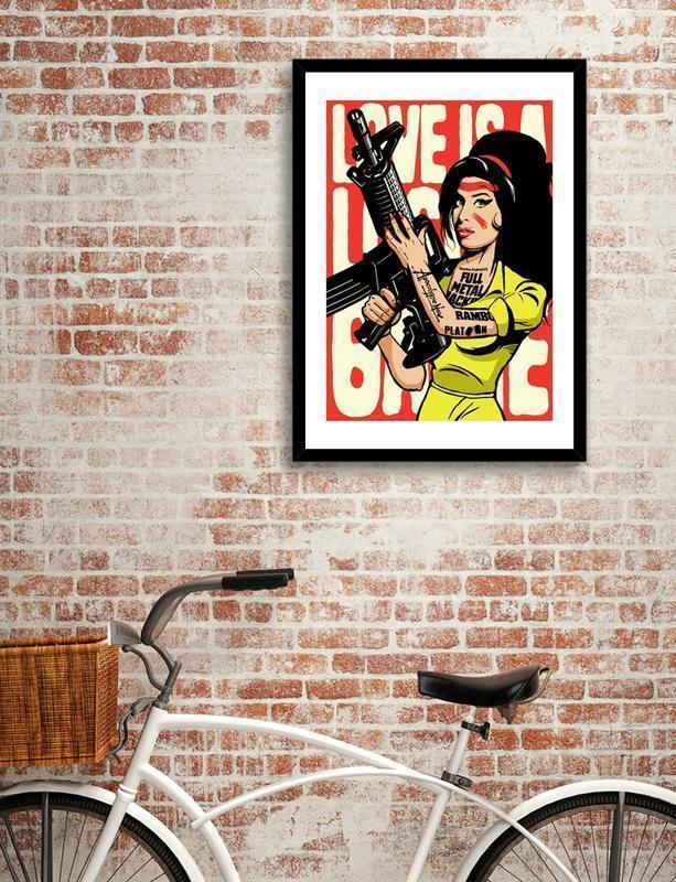 LUVD Framed Art Prints Love is a Losing Game Frame