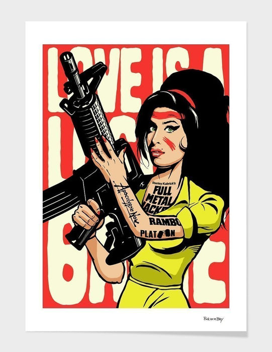 LUVD Framed Art Prints Love is a Losing Game Frame