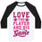 Virgin Teez  Baseball Tee Unisex Classic Baseball Tee / x-small / White/Black LOVE THE PLAYER AND HIS GAME UNISEX CLASSIC BASEBALL TEE