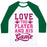 Virgin Teez  Baseball Tee Unisex Classic Baseball Tee / x-small / White/Dark Green LOVE THE PLAYER AND HIS GAME UNISEX CLASSIC BASEBALL TEE