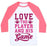 Virgin Teez  Baseball Tee Unisex Classic Baseball Tee / x-small / White/Neon Pink LOVE THE PLAYER AND HIS GAME UNISEX CLASSIC BASEBALL TEE
