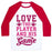 Virgin Teez  Baseball Tee Unisex Classic Baseball Tee / x-small / White/Red LOVE THE PLAYER AND HIS GAME UNISEX CLASSIC BASEBALL TEE