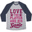 Virgin Teez  Baseball Tee Unisex Tri-Blend Baseball Tee / small / Athletic Gray / Navy LOVE THE PLAYER AND HIS GAME UNISEX TRI-BLEND BASEBALL TEE