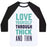 Virgin Teez  Baseball Tee Unisex Classic Baseball Tee / x-small / White/Black LOVE YOURSELF THROUGH THICK AND THIN UNISEX CLASSIC BASEBALL TEE