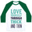 Virgin Teez  Baseball Tee Unisex Classic Baseball Tee / x-small / White/Dark Green LOVE YOURSELF THROUGH THICK AND THIN UNISEX CLASSIC BASEBALL TEE