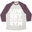 Virgin Teez  Baseball Tee Unisex Tri-Blend Baseball Tee / small / Oatmeal / Maroon LOW KEY HATE THE GYM WHITE PRINT UNISEX TRI-BLEND BASEBALL TEE