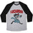 Virgin Teez  Baseball Tee Unisex Tri-Blend Baseball Tee / small / Athletic Gray / Black LUCARDIO UNISEX TRI-BLEND BASEBALL TEE