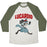 Virgin Teez  Baseball Tee Unisex Tri-Blend Baseball Tee / small / Oatmeal / Moss LUCARDIO UNISEX TRI-BLEND BASEBALL TEE