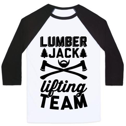 Virgin Teez  Baseball Tee Unisex Classic Baseball Tee / x-small / White/Black LUMBERJACK LIFTING TEAM UNISEX CLASSIC BASEBALL TEE