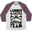 Virgin Teez  Baseball Tee Unisex Tri-Blend Baseball Tee / small / Oatmeal / Maroon LUMBERJACK LIFTING TEAM UNISEX TRI-BLEND BASEBALL TEE