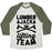 Virgin Teez  Baseball Tee Unisex Tri-Blend Baseball Tee / small / Oatmeal / Moss LUMBERJACK LIFTING TEAM UNISEX TRI-BLEND BASEBALL TEE