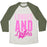 Virgin Teez  Baseball Tee Unisex Tri-Blend Baseball Tee / small / Oatmeal / Moss LUNGES AND LIPGLOSS UNISEX TRI-BLEND BASEBALL TEE
