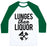 Virgin Teez  Baseball Tee Unisex Classic Baseball Tee / x-small / White/Dark Green LUNGES THEN LIQUOR UNISEX CLASSIC BASEBALL TEE