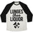 Virgin Teez  Baseball Tee Unisex Tri-Blend Baseball Tee / small / Oatmeal / Black LUNGES THEN LIQUOR UNISEX TRI-BLEND BASEBALL TEE