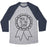 Virgin Teez  Baseball Tee Unisex Tri-Blend Baseball Tee / small / Athletic Gray / Navy MADE IT TO THE GYM AWARD RIBBON UNISEX TRI-BLEND BASEBALL TEE