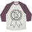 Virgin Teez  Baseball Tee Unisex Tri-Blend Baseball Tee / small / Oatmeal / Maroon MADE IT TO THE GYM AWARD RIBBON UNISEX TRI-BLEND BASEBALL TEE