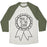 Virgin Teez  Baseball Tee Unisex Tri-Blend Baseball Tee / small / Oatmeal / Moss MADE IT TO THE GYM AWARD RIBBON UNISEX TRI-BLEND BASEBALL TEE