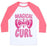 Virgin Teez  Baseball Tee Unisex Classic Baseball Tee / x-small / White/Neon Pink MAGICAL CURL PARODY UNISEX CLASSIC BASEBALL TEE