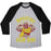 Virgin Teez  Baseball Tee Unisex Tri-Blend Baseball Tee / small / Athletic Gray / Black MAHATMA GUN-DHI UNISEX TRI-BLEND BASEBALL TEE