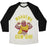 Virgin Teez  Baseball Tee Unisex Tri-Blend Baseball Tee / small / Oatmeal / Black MAHATMA GUN-DHI UNISEX TRI-BLEND BASEBALL TEE