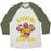 Virgin Teez  Baseball Tee Unisex Tri-Blend Baseball Tee / small / Oatmeal / Moss MAHATMA GUN-DHI UNISEX TRI-BLEND BASEBALL TEE