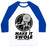 Virgin Teez  Baseball Tee Unisex Classic Baseball Tee / x-small / White/Blue MAKE IT SWOLE UNISEX CLASSIC BASEBALL TEE
