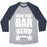 Virgin Teez  Baseball Tee Unisex Tri-Blend Baseball Tee / small / Athletic Gray / Navy MAKE THAT BAR BEND! UNISEX TRI-BLEND BASEBALL TEE