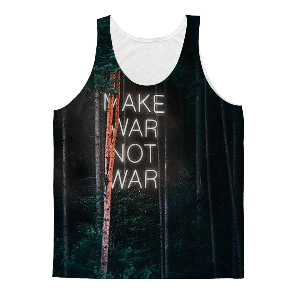 VIRGIN TEEZ Tank Tops XS Make War not War Classic Sublimation Adult Tank Top
