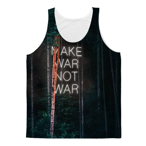 VIRGIN TEEZ Tank Tops XS Make War not War Classic Sublimation Adult Tank Top