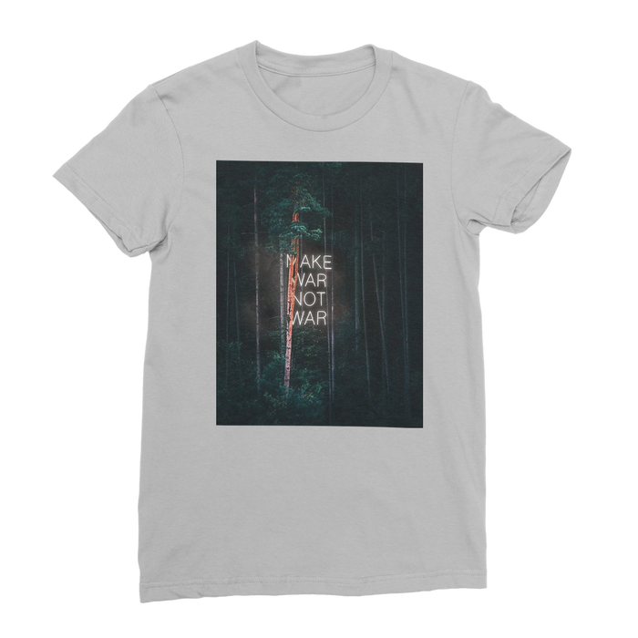 VIRGIN TEEZ Women T-Shirt Light Grey / Female / S Make War not War Classic Women's T-Shirt