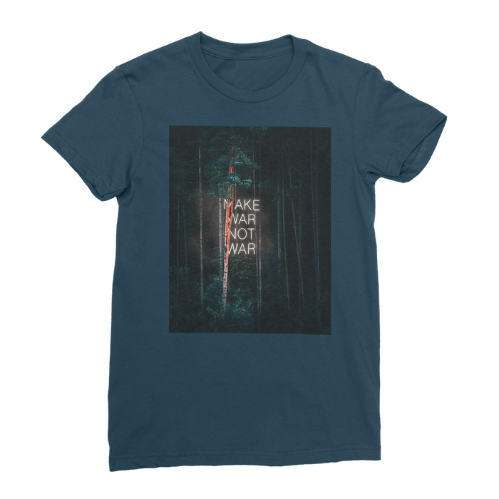 VIRGIN TEEZ Women T-Shirt Navy / Female / S Make War not War Classic Women's T-Shirt