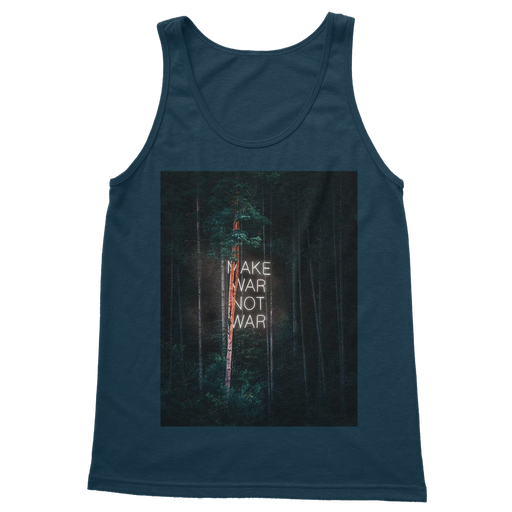 VIRGIN TEEZ Women Tank top Navy / S Make War not War Classic Women's Tank Top