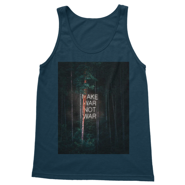 VIRGIN TEEZ Women Tank top Navy / S Make War not War Classic Women's Tank Top
