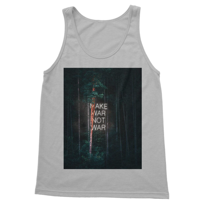VIRGIN TEEZ Women Tank top Light Grey / S Make War not War Classic Women's Tank Top