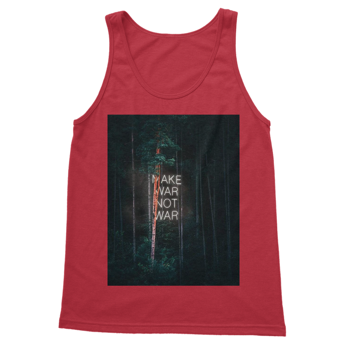 VIRGIN TEEZ Women Tank top Red / S Make War not War Classic Women's Tank Top