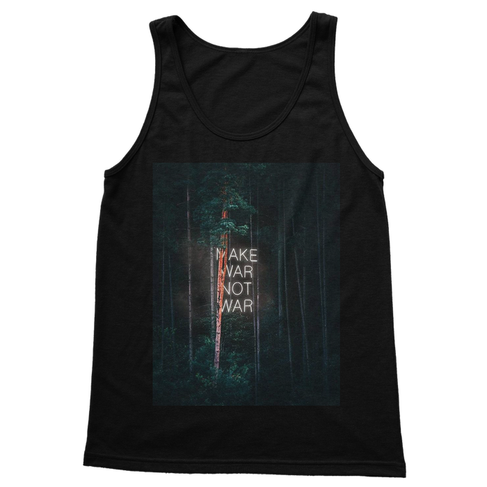 VIRGIN TEEZ Women Tank top Black / S Make War not War Classic Women's Tank Top