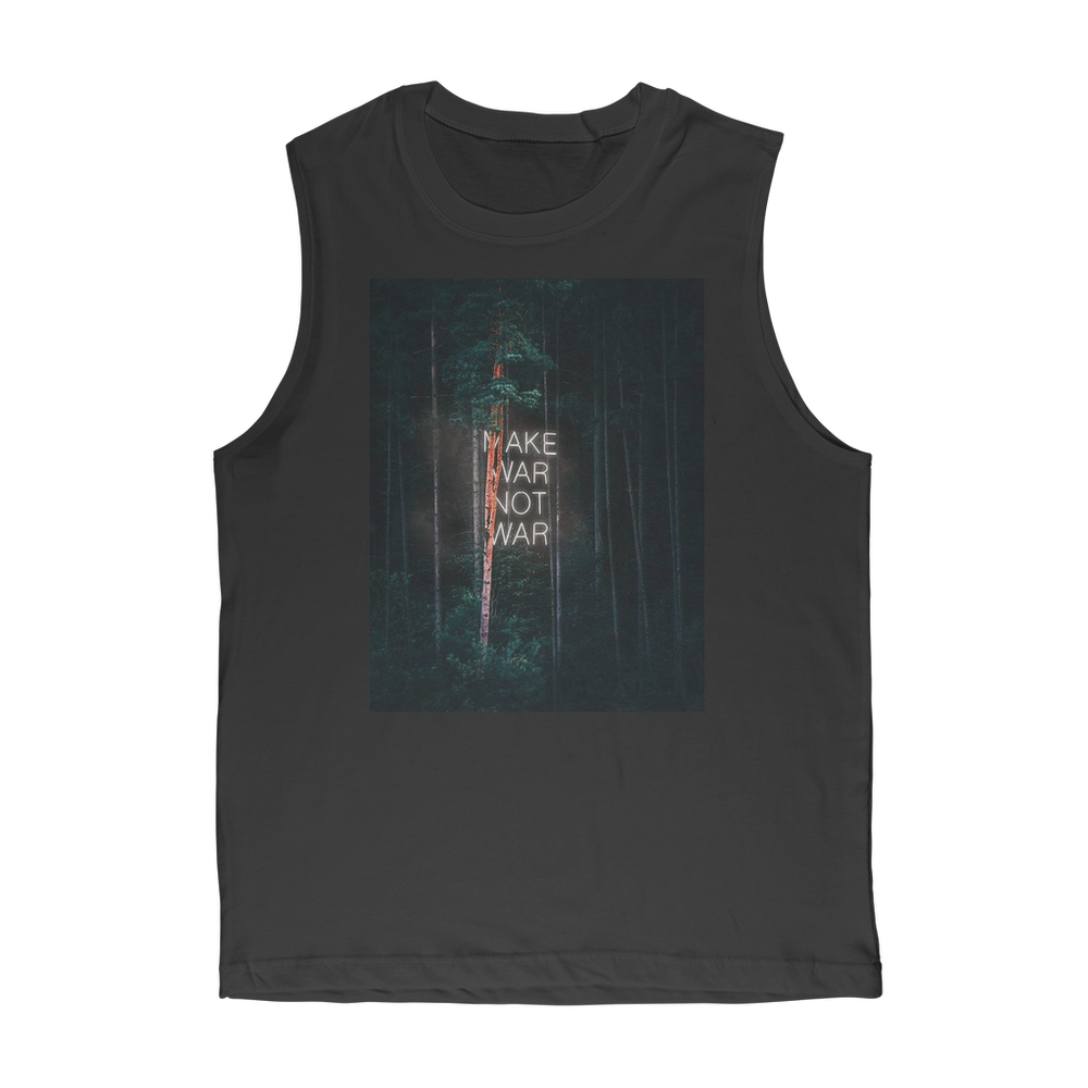 VIRGIN TEEZ Tank Tops Black / Unisex / S Make War not War Premium Adult Muscle Top